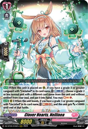 Clover Hearts, Nellinea - DZ-BT05/018EN - Triple Rare