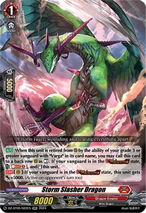 Storm Slasher Dragon - DZ-BT05/022EN - Double Rare