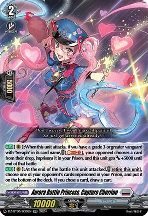 Aurora Battle Princess, Capture Cherrino - DZ-BT05/030EN - Double Rare