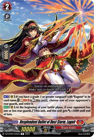 Resplendent Bullet of Dust Storm, Lugnit - DZ-BT05/045EN - Rare