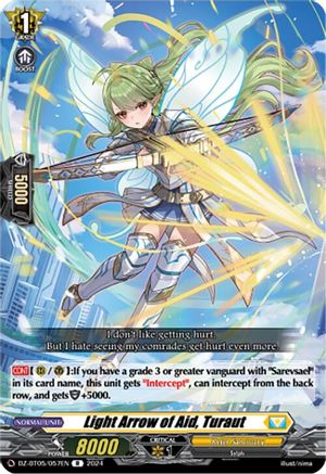 Light Arrow of Aid, Turaut - DZ-BT05/057EN - Rare