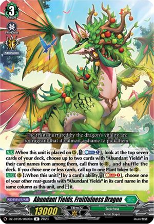 Abundant Yields, Fruitfulness Dragon - DZ-BT05/060EN - Rare