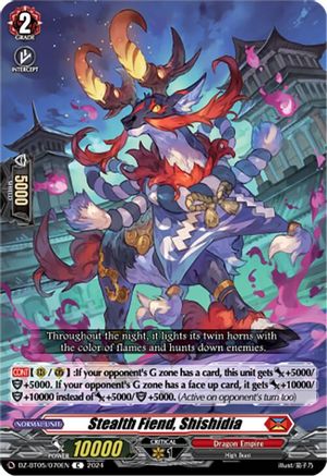 Stealth Fiend, Shishidia - DZ-BT05/070EN - Common