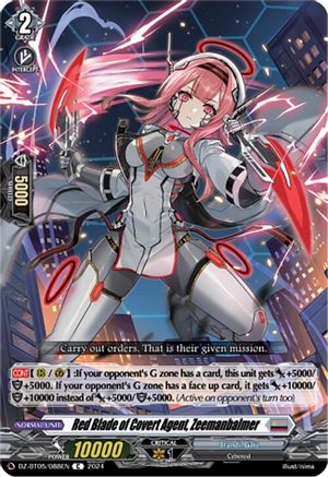 Red Blade of Covert Agent, Zeemanbalmer - DZ-BT05/088EN - Common