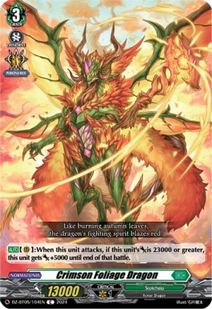 Crimson Foliage Dragon - DZ-BT05/104EN - Common
