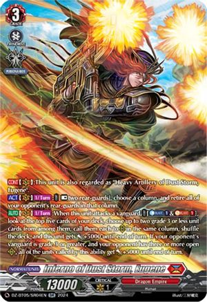 Inferno of Dust Storm, Eugene (SR) - DZ-BT05/SR04EN - Silver Rare