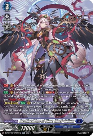 Destined One of Time, Liael=Odium (SR) - DZ-BT05/SR09EN - Silver Rare