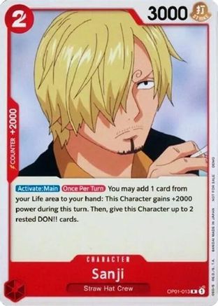 Sanji (Demo Deck 2022) (Non Foil) - OP01-013 - Rare