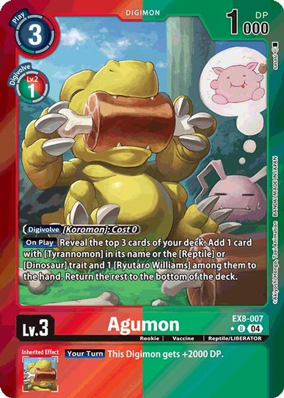 Agumon - EX8-007 (Limited Foil) - EX8-007 - Uncommon