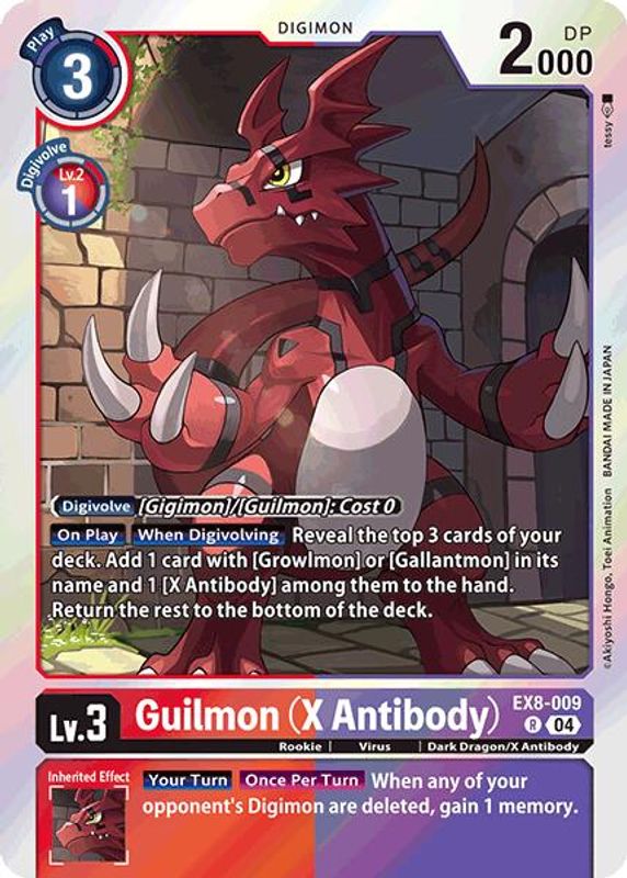 Guilmon (X Antibody) (Block 4) - EX8-009 - Rare