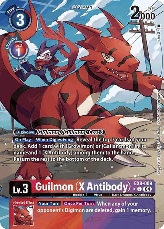 Guilmon (X Antibody) (Alternate Art) - EX8-009 - Rare