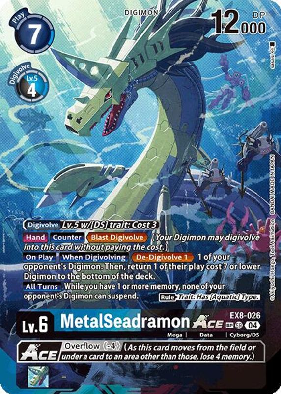 MetalSeadramon ACE (Textured) - EX8-026 - Super Rare