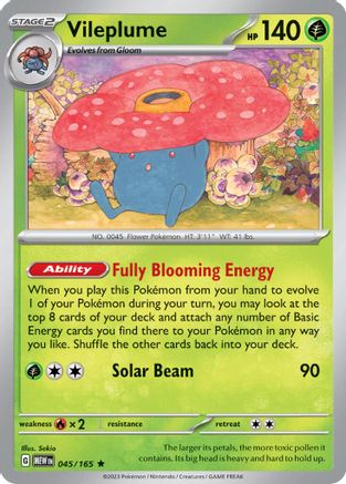 Vileplume - 045/165 - Rare - Theme Deck Exclusive
