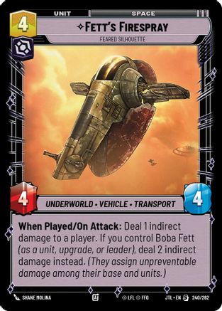 Fett's Firespray - Feared Silhouette - 240/262 - Special