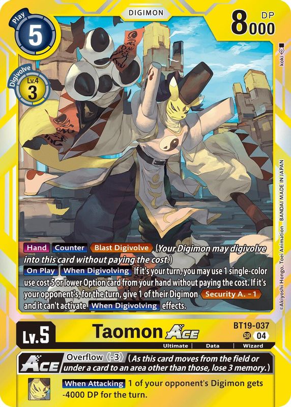 Taomon ACE - BT19-037 - Super Rare