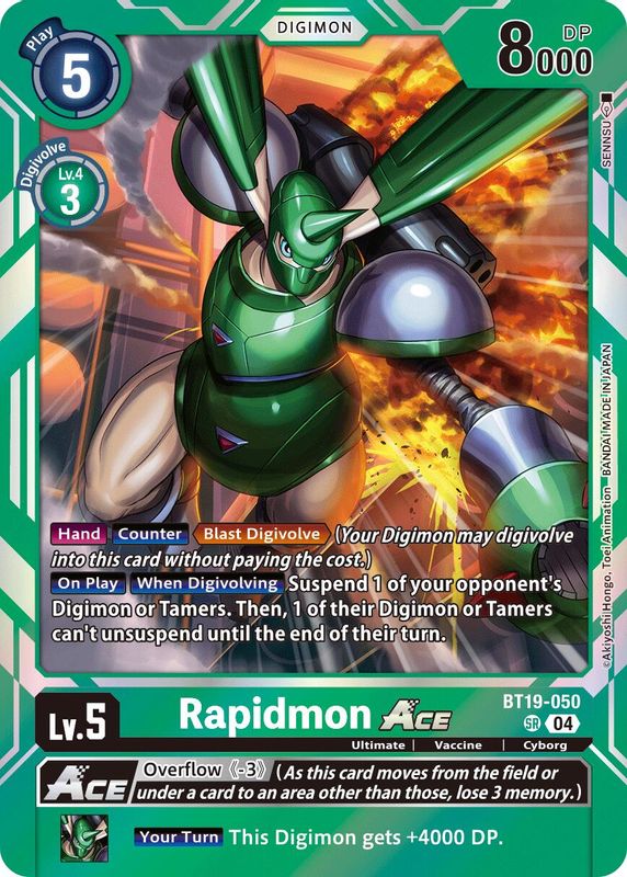Rapidmon ACE - BT19-050 - Super Rare