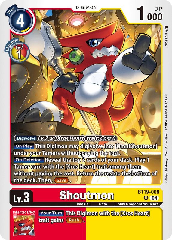 Shoutmon - BT19-008 - Uncommon