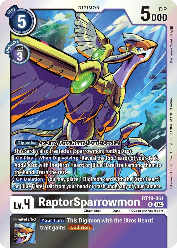 RaptorSparrowmon - BT19-061 - Rare