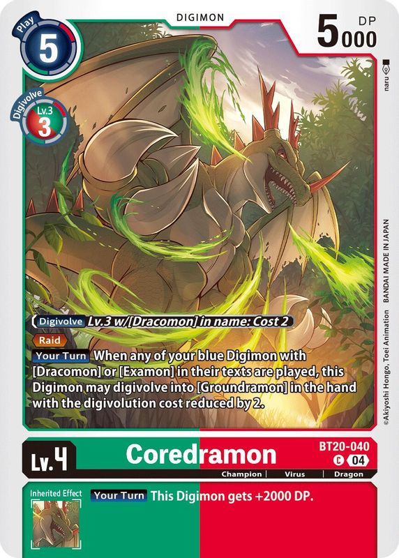 Coredramon - BT20-040 - BT20-040 - Common