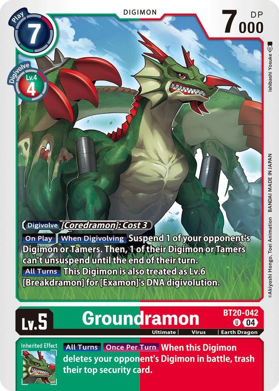 Groundramon - BT20-042 - Uncommon