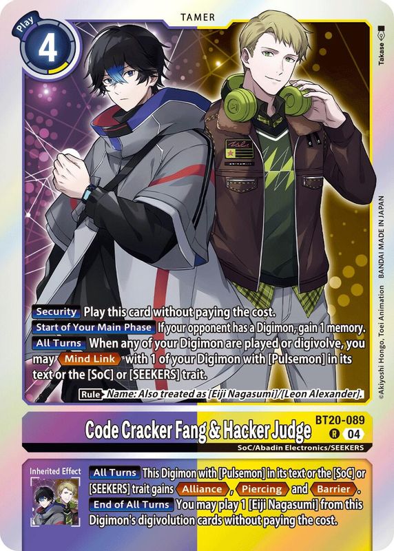 Code Cracker Fang & Hacker Judge - BT20-089 - Rare