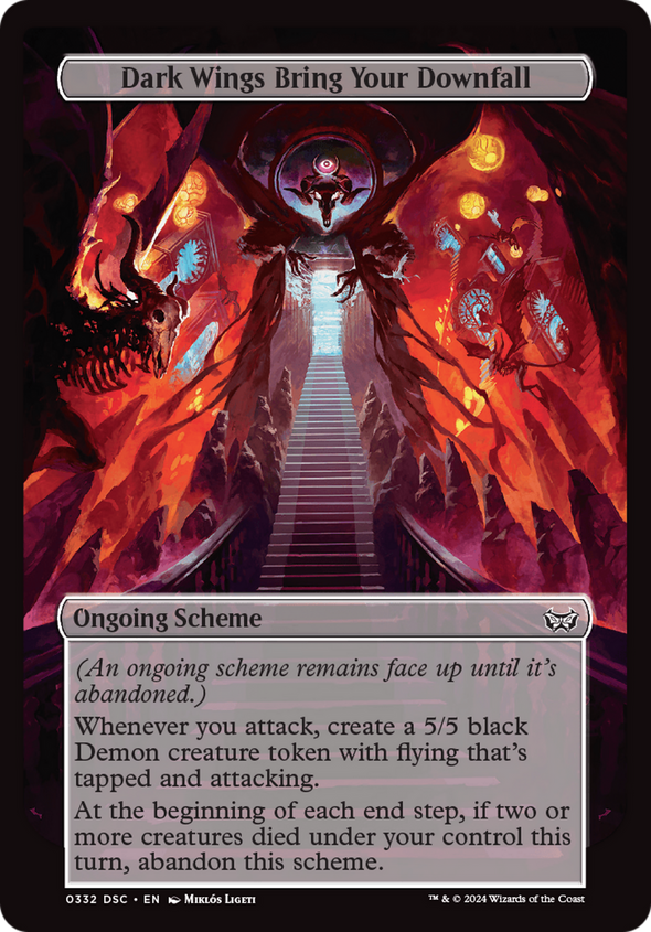 Dark Wings Bring Your Downfall - Oversized Archenemy Scheme (DSC)