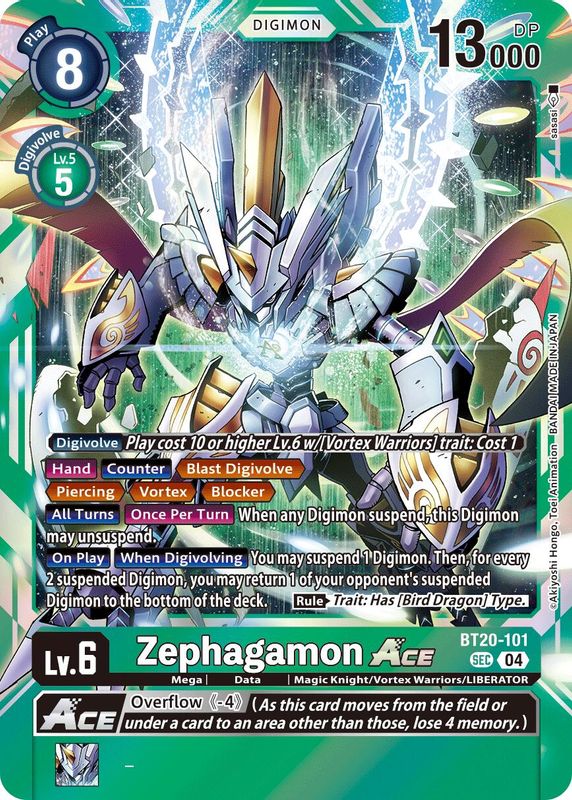 Zephagamon ACE (Block 4) - BT20-101 - Secret Rare