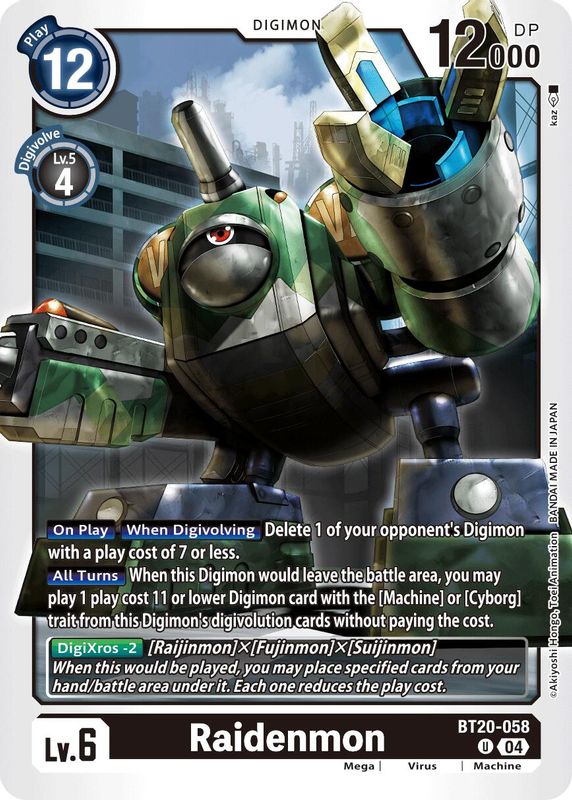 Raidenmon - BT20-058 - Uncommon