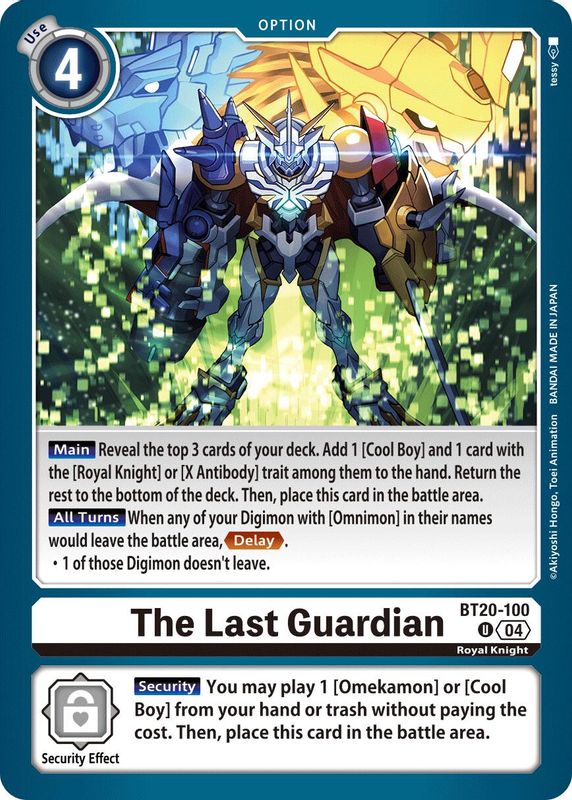 The Last Guardian (Block 4) - BT20-100 - Uncommon