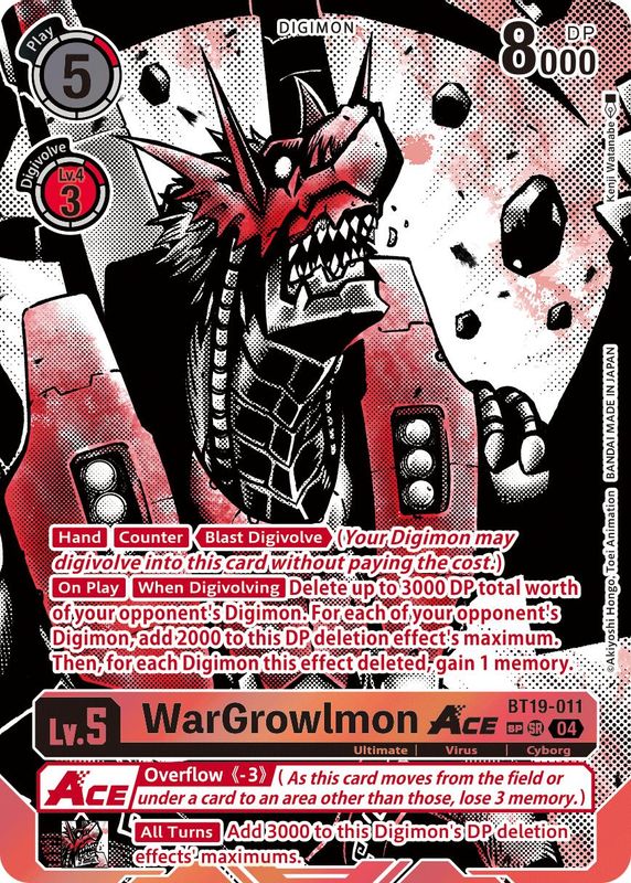 WarGrowlmon ACE (Textured) - BT19-011 - Super Rare