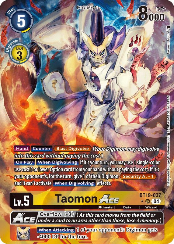 Taomon ACE (Alternate Art) - BT19-037 - Super Rare