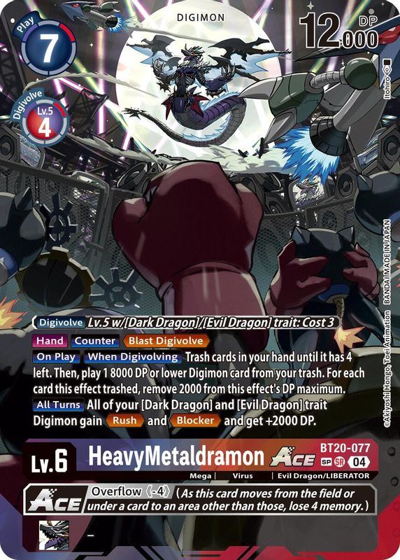 HeavyMetaldramon ACE (Textured) - BT20-077 - Super Rare