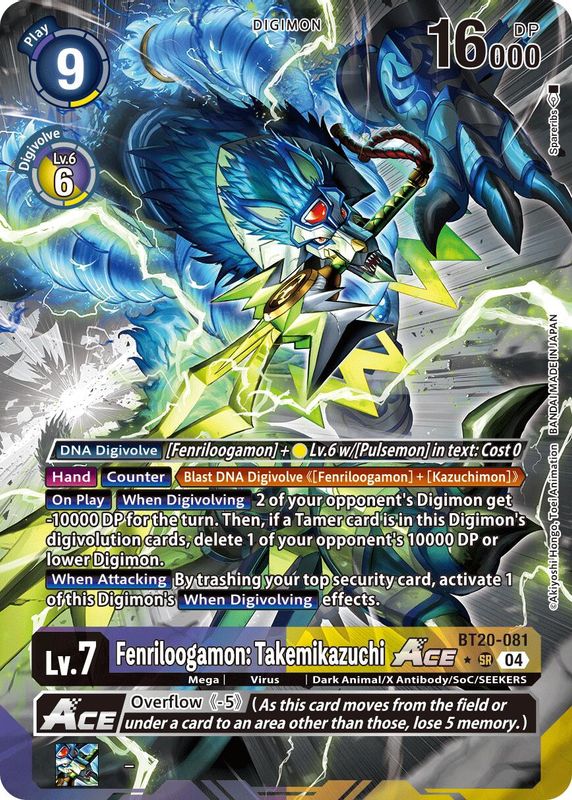 Fenriloogamon: Takemikazuchi ACE (Alternate Art) - BT20-081 - Super Rare
