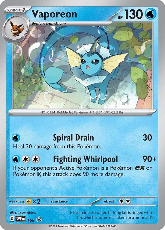 Vaporeon - SVP168 - Promo (Cosmos Holo)