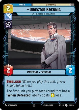 Director Krennic - On the Verge of Greatness - 032/262 - Uncommon
