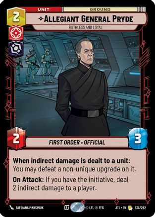Allegiant General Pryde - Ruthless and Loyal - 133/262 - Rare