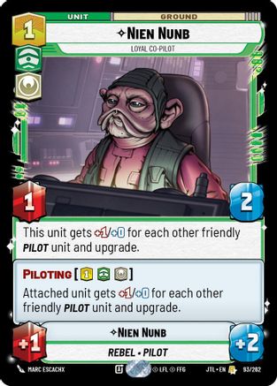 Nien Nunb - Loyal Co-Pilot - 093/262 - Rare