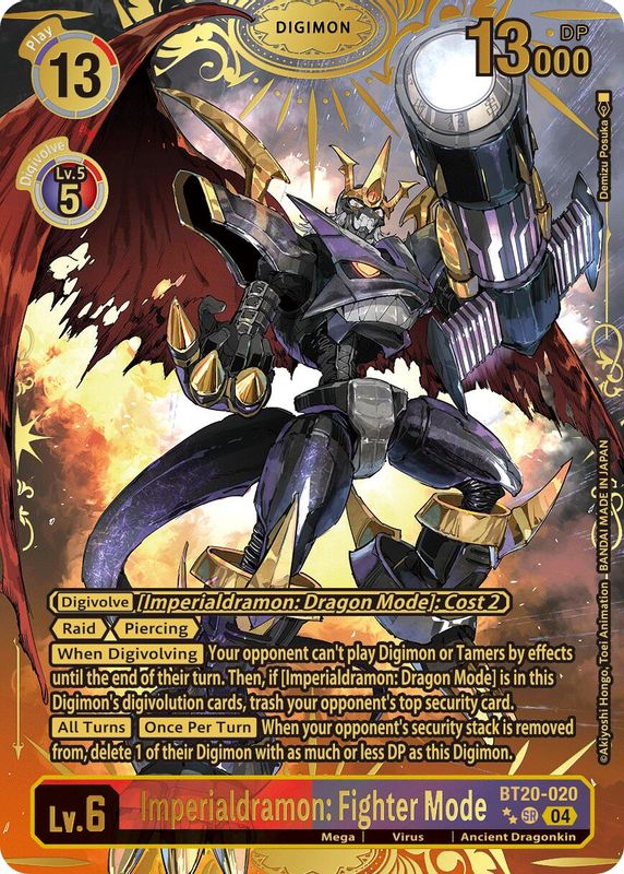 Imperialdramon: Fighter Mode (Textured) - BT20-020 - Super Rare