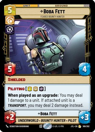 Boba Fett - Feared Bounty Hunter - 189/262 - Rare