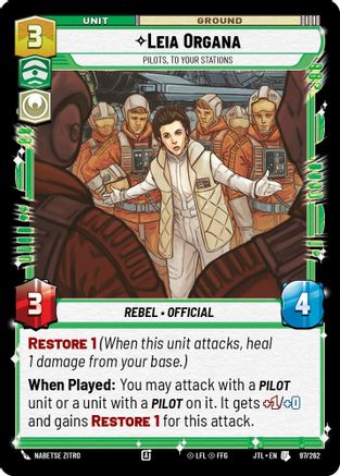 Leia Organa - Pilots, To Your Stations - 097/262 - Uncommon