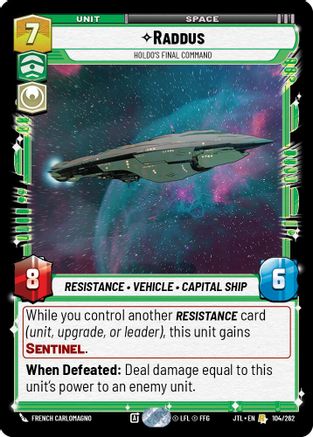 Raddus - Holdo's Final Command - 104/262 - Rare