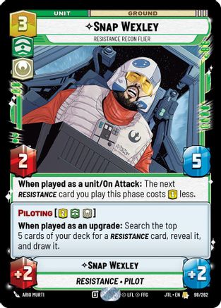 Snap Wexley - Resistance Recon Flier - 098/262 - Rare