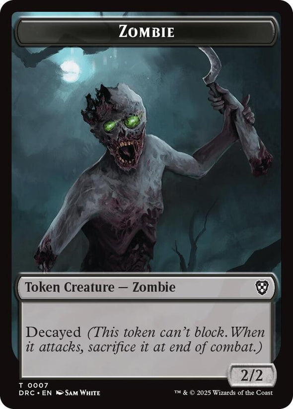 Timeless Dragon // Zombie Token (Foil) (TDRC)