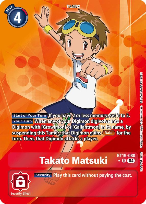 Takato Matsuki (Release Special Booster 2.5: Box Promotion Pack) - BT19-080 - Rare