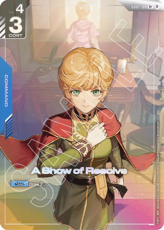 A Show of Resolve (U+) (Alternate Art) (BETA) - GD01-100 - Uncommon