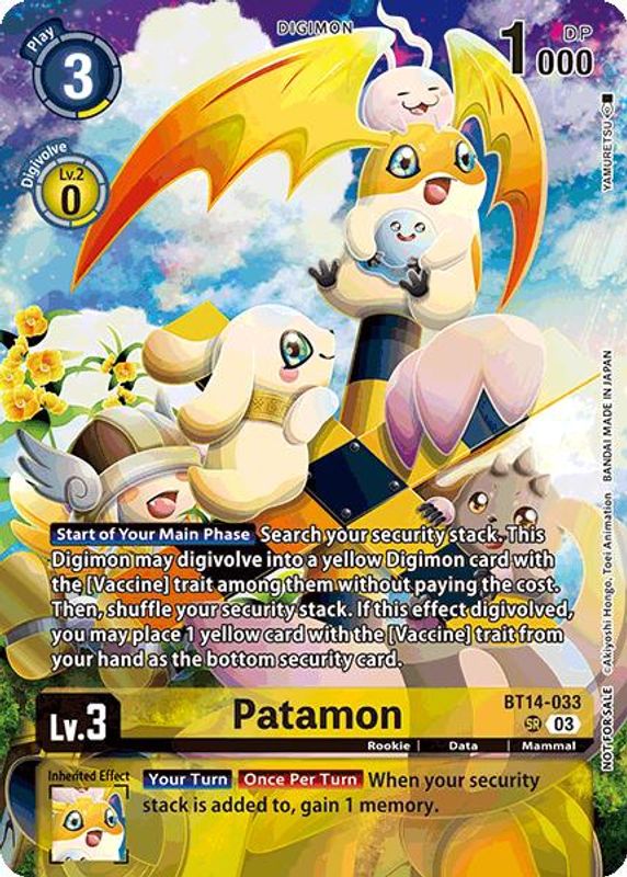 Patamon (Limited Card Pack) - BT14-033 - Super Rare