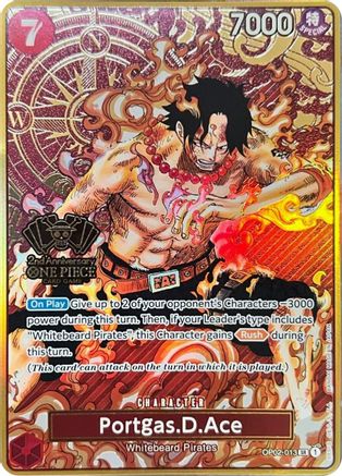Portgas.D.Ace (One Piece Japanese Version 2nd Anniversary Set) - OP02-013 - Super Rare