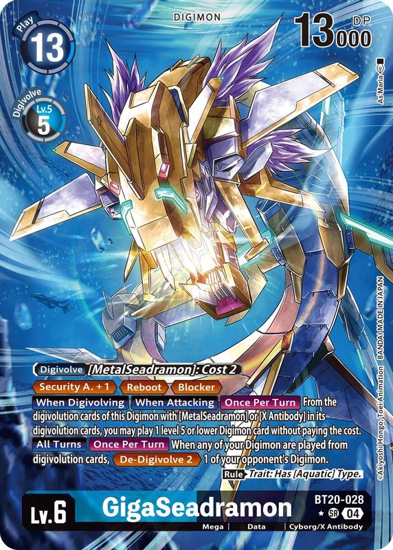 GigaSeadramon (Alternate Art) - BT20-028 - Super Rare