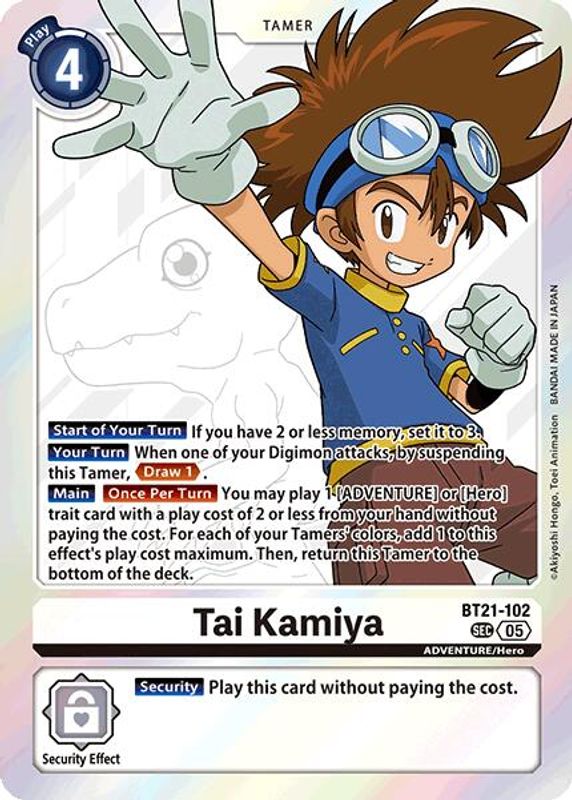 Tai Kamiya (3 Line [Main] Text) - BT21-102 - Secret Rare