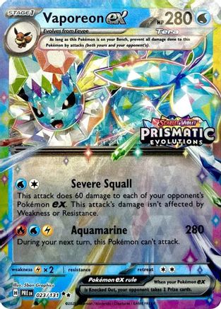 Vaporeon ex - 023/131 - Promo (Prismatic Evolutions Stamp)